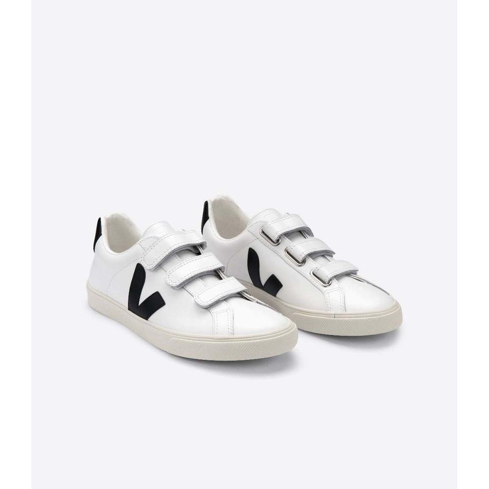 Men's Veja 3-LOCK LEATHER Sneakers White/Black | ZA 300NWY